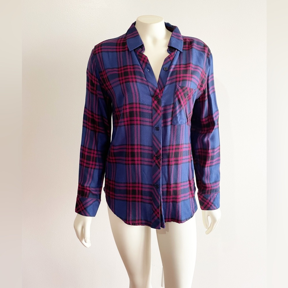 Rails Plaid Button Down Hunter Raspberry Royal Bl… - image 1
